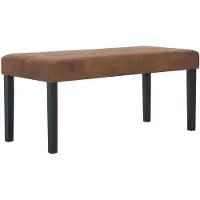 vidaXL Banc 106 cm Marron Similicuir daim