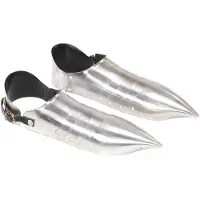 vidaXL Armure médiévale de chevalier Chaussures en fer pour LARP Argent Acier