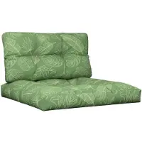 vidaXL Coussins de palette lot de 2 motif de feuilles tissu
