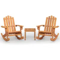 vidaXL Ensemble de salon de jardin 3 pièces Adirondack bois massif acacia