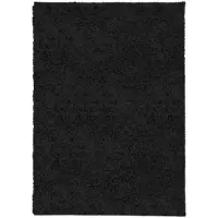 vidaXL Tapis shaggy PAMPLONA poils longs moderne noir 200x280 cm