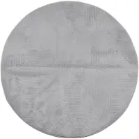 vidaXL Tapis IZA poils courts style scandinave gris Ø 160 cm