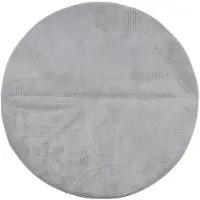 vidaXL Tapis IZA poils courts style scandinave gris Ø 120 cm