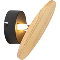 QAZQA Applique murale ronde en bois rustique - Pulley