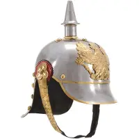 vidaXL Casque prussien allemand antique pour GN Argenté Acier