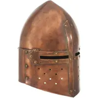 vidaXL Casque de chevalier médiéval antique pour GN Cuivre Acier