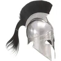vidaXL Casque de guerrier grec antique pour GN Argenté Acier