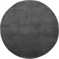 vidaXL Tapis IZA poils courts style scandinave anthracite Ø 100 cm