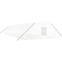 vidaXL Serre avec cadre en acier blanc 108 m² 18x6x2,85 m