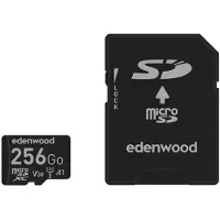 EDENWOOD Carte Micro Sd 256go + Adaptateur