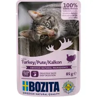 Bozita 12x85g Bouchées en sauce dinde - Pâtée pour chat