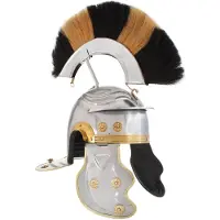 vidaXL Casque de soldat romain antique Réplique pour LARP Argenté Acier