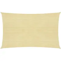 vidaXL Voile d'ombrage 160 g/m² Beige 2x5 m PEHD