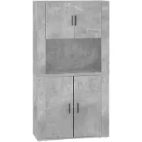 vidaXL Highboard gris béton bois composite
