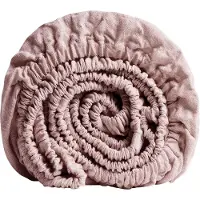 Yumeko - Drap housse - Lin Lavé - 90x210x30 - Rose