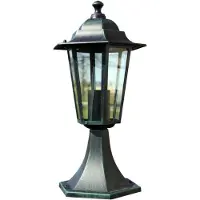 vidaXL Lanterne de jardin vert foncé/noir Aluminium