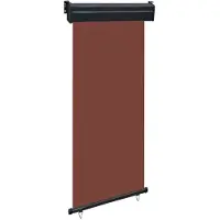 vidaXL Marquise latérale de balcon 85x250 cm brun