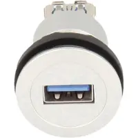 Schlegel Prises USB 3.0 femelles, montage encastré RRJ USB3SWAA 633 Contenu : 1 pc., Câble + prise électronique, Noir