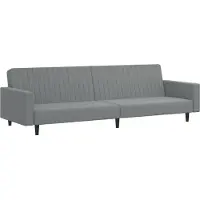 vidaXL Canapé-lit à 2 places gris clair velours