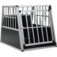 vidaXL Caisse de transport pour chiens avec porte simple 65 x 91 x 69,5 cm