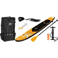 Xqmax Planche SUP gonflable XQ Max - 305 cm - set de 6 pièces- Orange/Noir - Jusqu'à 100 kg
