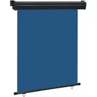 vidaXL Store latéral de balcon 145x250 cm bleu