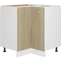vidaXL Armoire basse d'angle Lyon chêne Sonoma 75,5x75,5x81,5 cm Matériau dérivé du bois