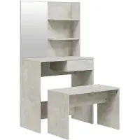 vidaXL Ensemble de coiffeuse gris béton 74,5x40x141 cm