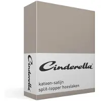 Cinderella Drap-Housse Split Topper Cinderella Sundays Taupe (Satin)-200 x 220 cm