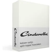 Cinderella Drap-Housse Split Topper Cinderella Sundays Ivory (Satin)-200 x 220 cm