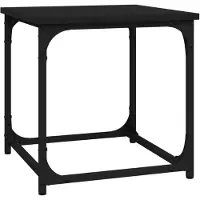 vidaXL Table d'appoint noire 40x40x40 cm Bois composite