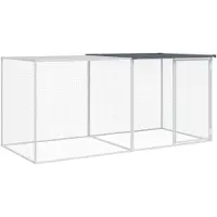 vidaXL Cage à poules avec toit Anthracite 203x98x90 cm Acier galvanisé