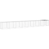 vidaXL Cage à poules avec toit gris clair 803x98x90 cm Acier galvanisé