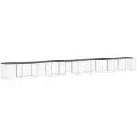 vidaXL Cage à poules avec toit Anthracite 1003x98x90 cm Acier galvanisé