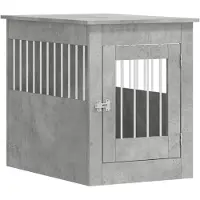vidaXL Cage pour chien style meuble gris béton 55x80x68 cm Bois composite