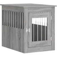 vidaXL Cage pour chien style meuble gris Sonoma 55x75x65 cm Bois composite