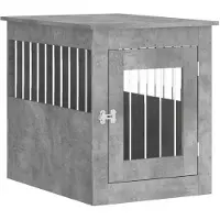 vidaXL Cage pour chien style meuble gris béton 55x75x65 cm Bois composite