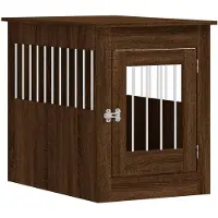 vidaXL Cage pour chien style meuble brun imitation chêne 55x80x68 cm
