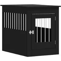 vidaXL Cage pour chien style meuble noir 55x80x68 cm Bois composite