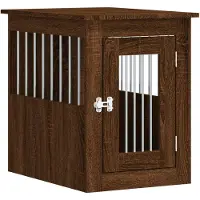 vidaXL Cage pour chien style meuble brun imitation chêne 45x62x59 cm