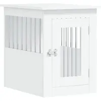 vidaXL Cage pour chien style meuble blanc 45x62x59 cm Bois composite