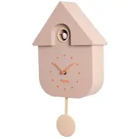 Huismerk Horloge à coucou beige et orange. Coucou murale. 3 Piles AA Non incluses. Dimensions : 21,5 x 8 x 41,5 cm. Plastique ABS ¿ FISURA