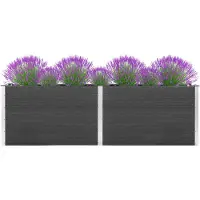 vidaXL Parterre de jardin surélevé 200x100x91 cm WPC Gris