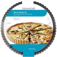 Kitchen Craft KITCHENCRAFT MOULE À QUICHE / FLAN À BASE AMOVIBLE 23 CM