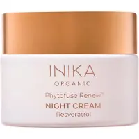 Inika Organic Cr me de nuit INIKA Bio Phytofuse Renew | Cr me r paratrice anti- ge nourrissante de nuit aux ingr dients naturels et vegan 50 ml
