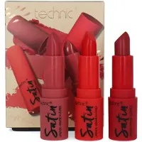 Technic Set de 3 rouges à lèvres, , Satin, Vegan