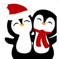 Duni Servietten 3D Silhouette Penguin Santas FSC-Mix