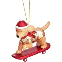 Sass & Belle Boule de Noël cacatoès sur un skateboard -