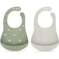 Suavinex Colour Essence Soft & Flexible Bib bavoir 4 m+ Jungle Green 2 pcs