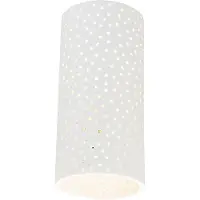 QAZQA Applique murale vintage en plâtre blanc, forme cylindrique - Mahou